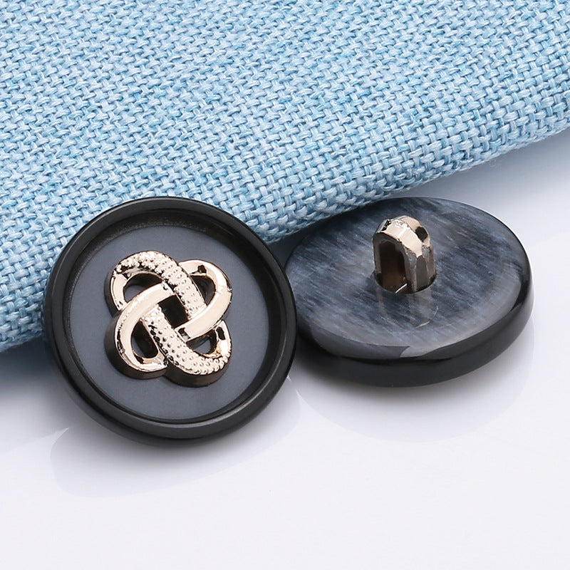 In Stock Wholesale Round Retro Hollow Shank Button Metal Buttons for Clothes-206