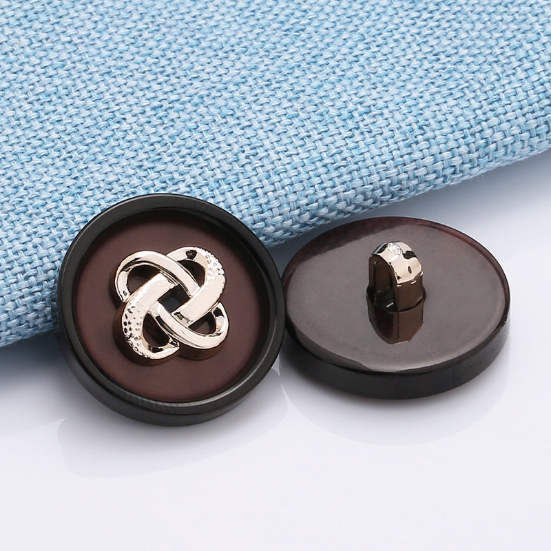 In Stock Wholesale Round Retro Hollow Shank Button Metal Buttons for Clothes-206