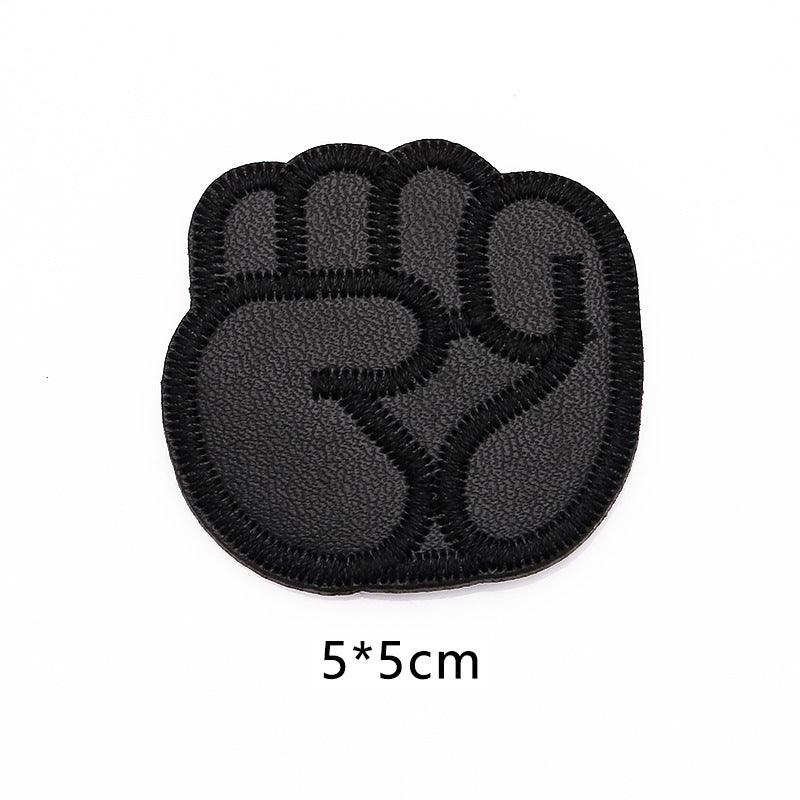 The new hot black leather embroidery patches sublimation wholesale pu cloth applique custom logo blank leather embroidery patch-21