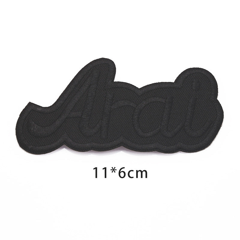 The new hot black leather embroidery patches sublimation wholesale pu cloth applique custom logo blank leather embroidery patch-21