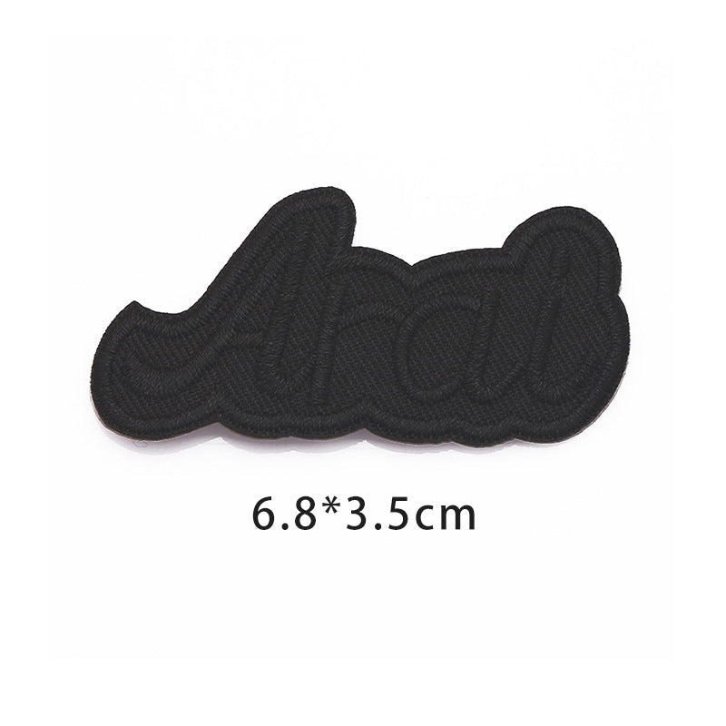 The new hot black leather embroidery patches sublimation wholesale pu cloth applique custom logo blank leather embroidery patch-21