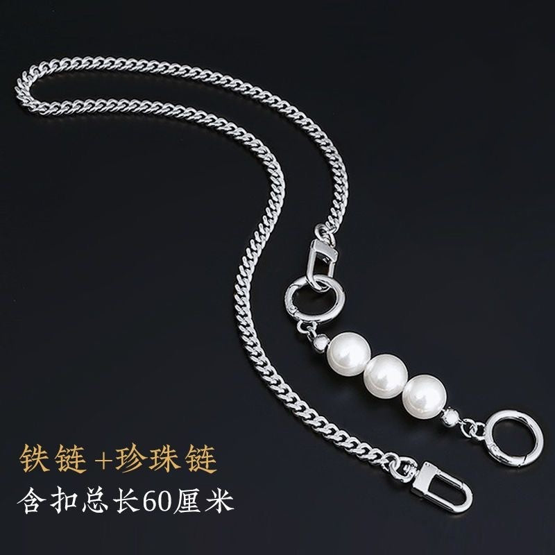 High Quality Metal Handbag Chains for Bags Accessories Purse Shoulder Handbag Chain Strap Curb Black Metal Lady Chains Bag-21