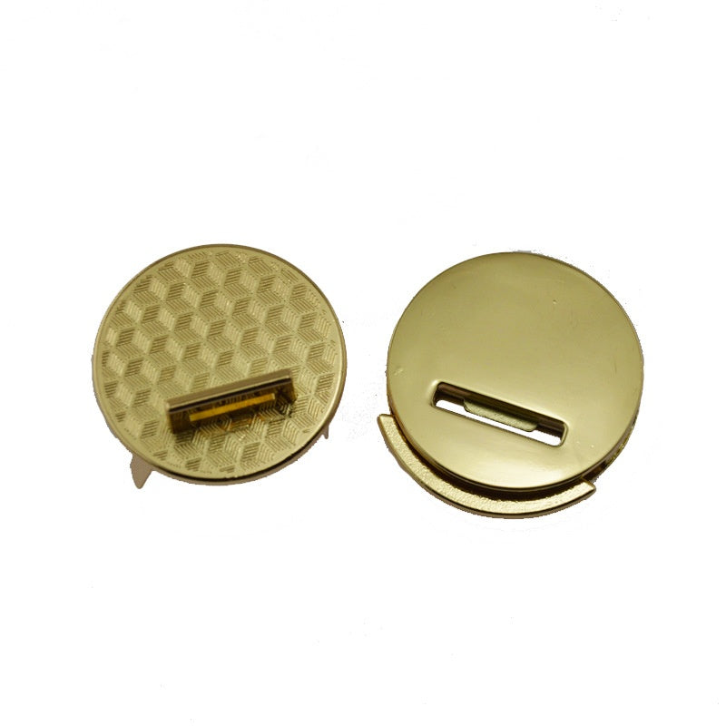 Hot sale circular push lock metal bag buckle purse accessory for handbags - 210