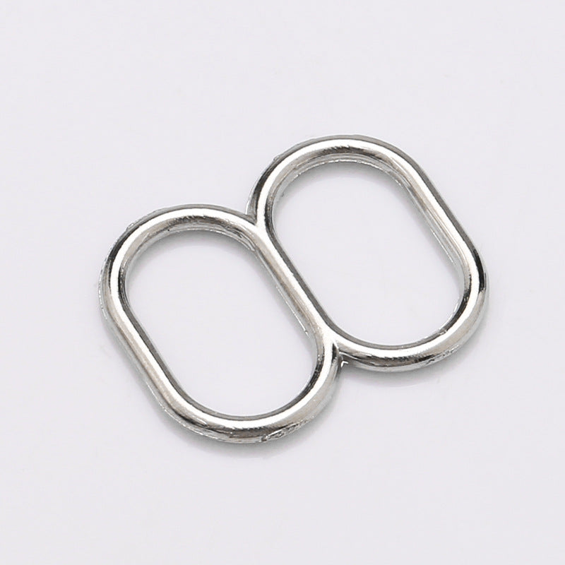 Wholesale Eco-friendly Lingerie Accessories g Hook Clasp Custom Metal Alloy Stainless Steel Bra Rings and Sliders for Swimwear-210