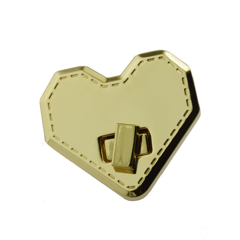 Zinc alloy decorative turn lock for purse heart shape turn lock for bags wholesale - 211
