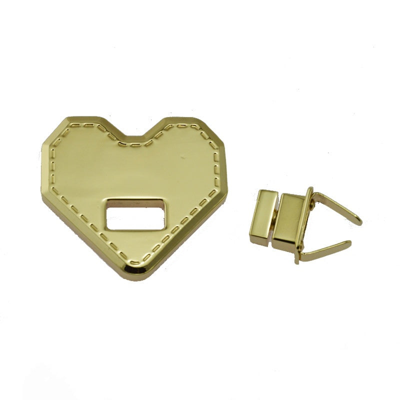 Zinc alloy decorative turn lock for purse heart shape turn lock for bags wholesale - 211