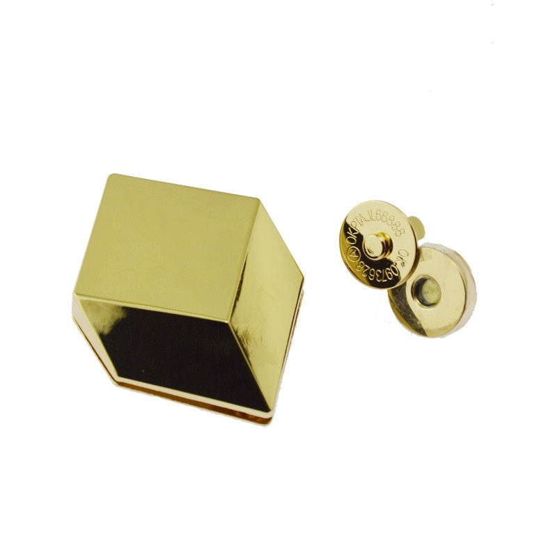 High quality magnetic lock for handbags prismatic shape lock for bags - 212