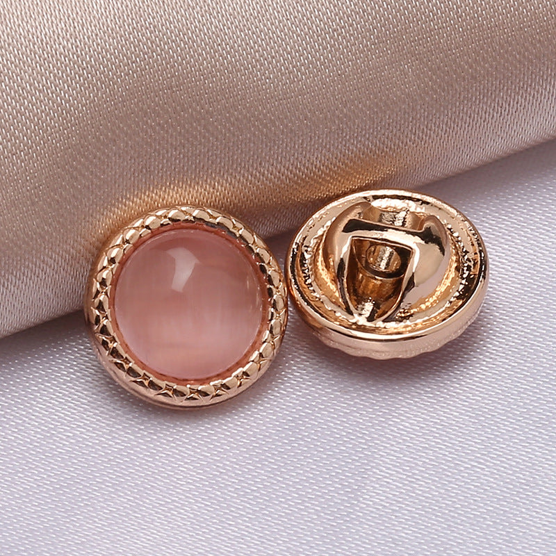 Custom Botones Metal Brass Engraved Logo Zinc Alloy Gold Cloth Button Suit Blazer Buttons Coat Sew Shank Buttons for Clothing-215