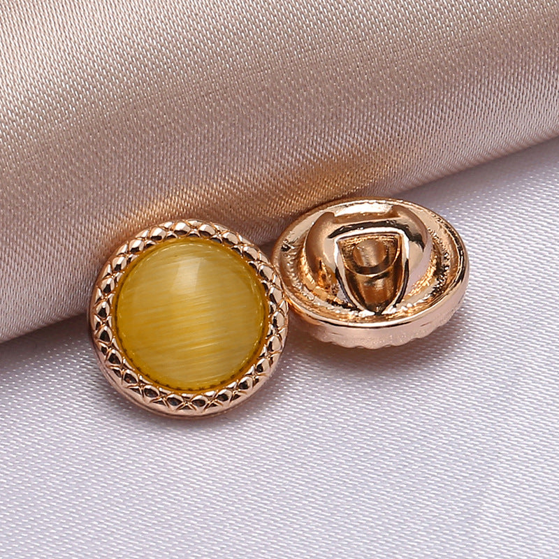 Custom Botones Metal Brass Engraved Logo Zinc Alloy Gold Cloth Button Suit Blazer Buttons Coat Sew Shank Buttons for Clothing-215
