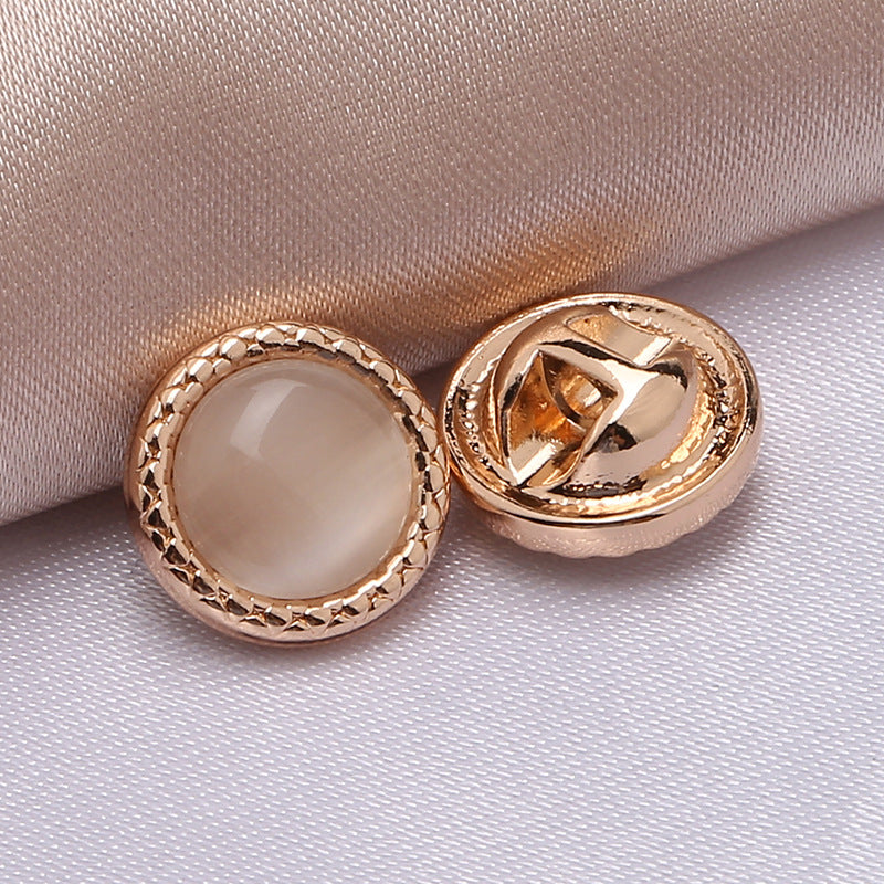 Custom Botones Metal Brass Engraved Logo Zinc Alloy Gold Cloth Button Suit Blazer Buttons Coat Sew Shank Buttons for Clothing-215