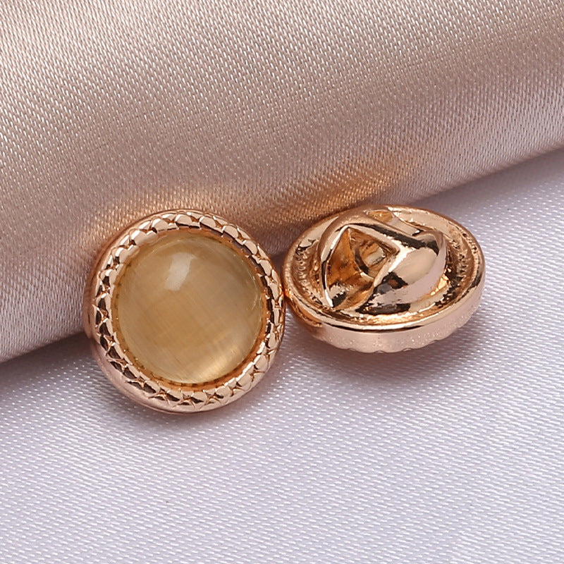 Custom Botones Metal Brass Engraved Logo Zinc Alloy Gold Cloth Button Suit Blazer Buttons Coat Sew Shank Buttons for Clothing-215