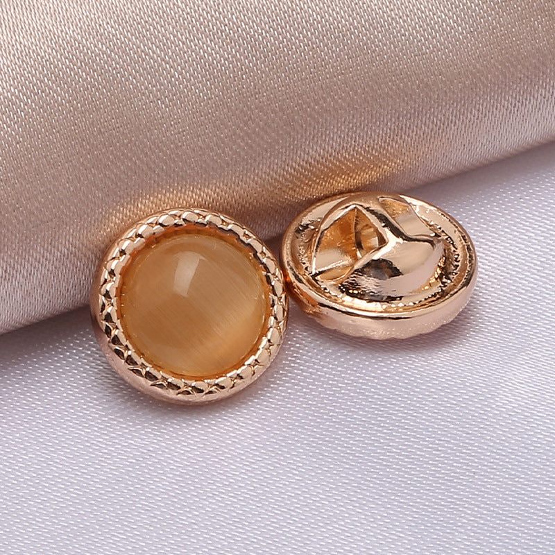 Custom Botones Metal Brass Engraved Logo Zinc Alloy Gold Cloth Button Suit Blazer Buttons Coat Sew Shank Buttons for Clothing-215