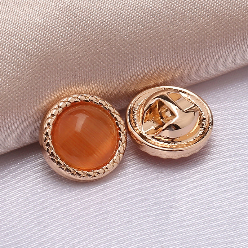 Custom Botones Metal Brass Engraved Logo Zinc Alloy Gold Cloth Button Suit Blazer Buttons Coat Sew Shank Buttons for Clothing-215