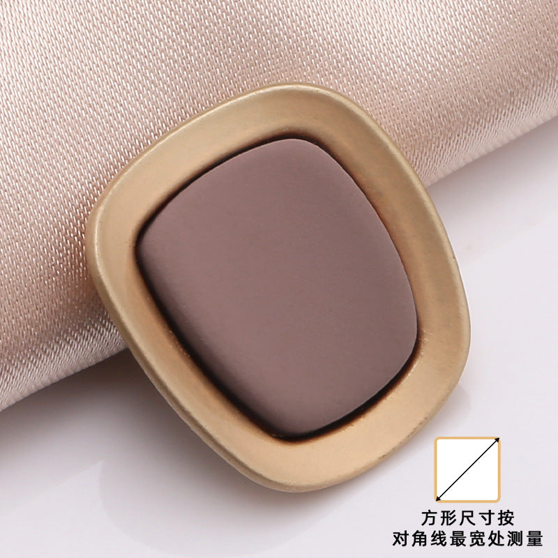 Designer Retro Irregular Shape Glossy Gold Metal Shank Button-216