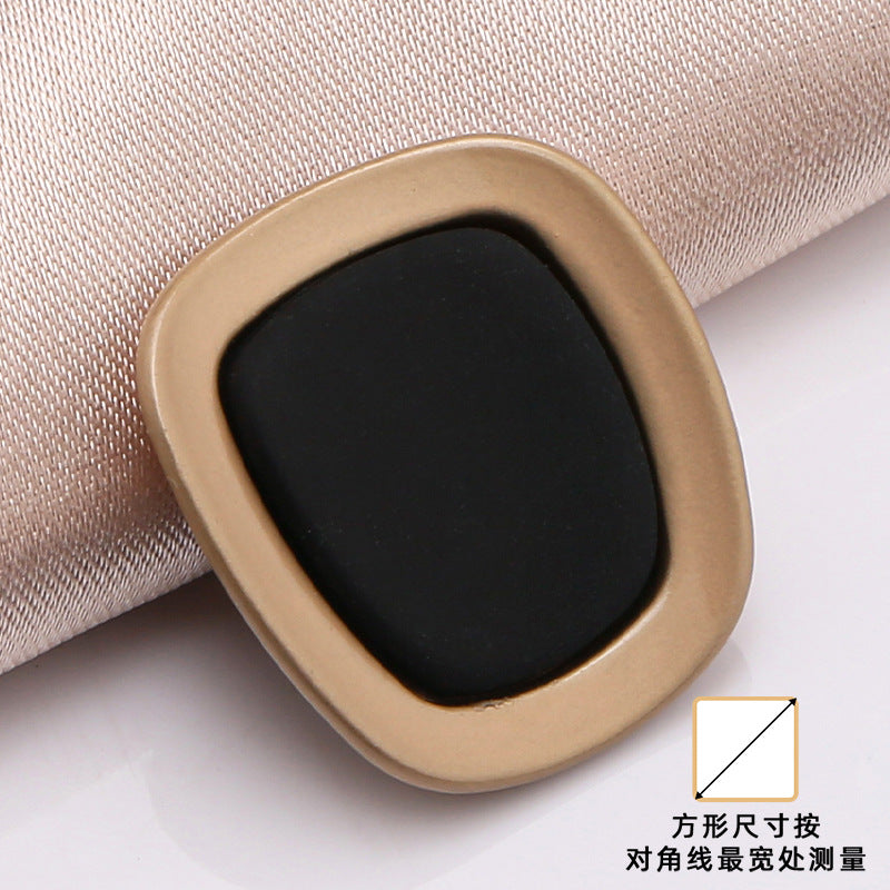 Designer Retro Irregular Shape Glossy Gold Metal Shank Button-216