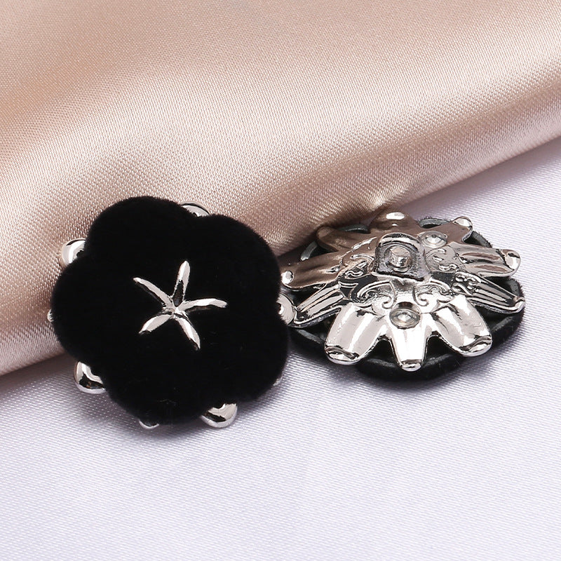 Designer Retro Irregular Shape Glossy Gold Metal Shank Button-216