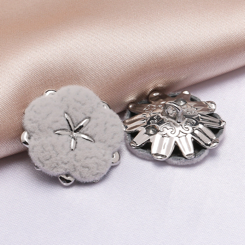 Designer Retro Irregular Shape Glossy Gold Metal Shank Button-216