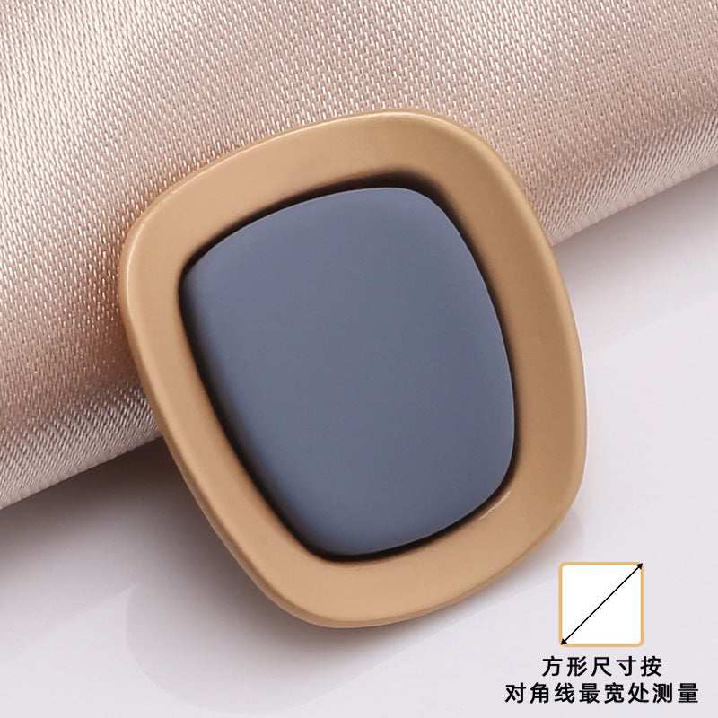 Designer Retro Irregular Shape Glossy Gold Metal Shank Button-216
