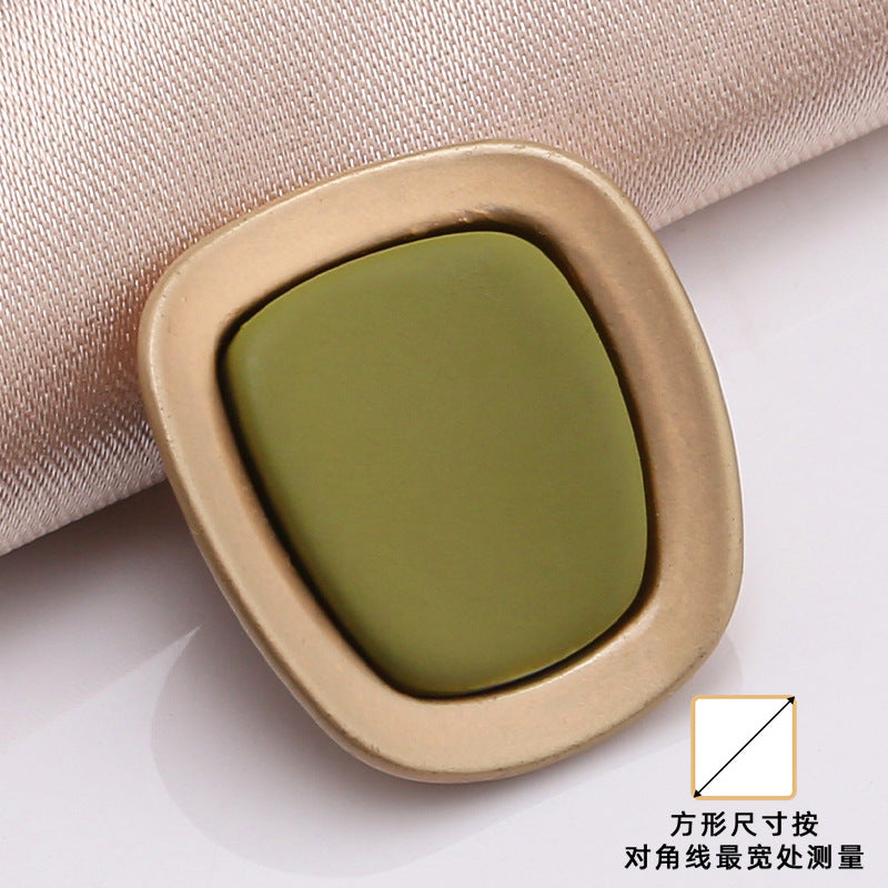 Designer Retro Irregular Shape Glossy Gold Metal Shank Button-216