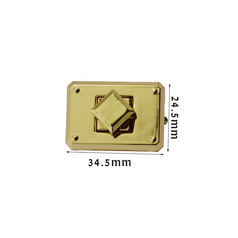 Zinc alloy square turn lock for leather bags small turn lock for bags wholesale -217