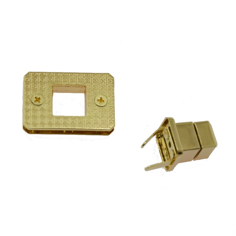 Zinc alloy square turn lock for leather bags small turn lock for bags wholesale -217