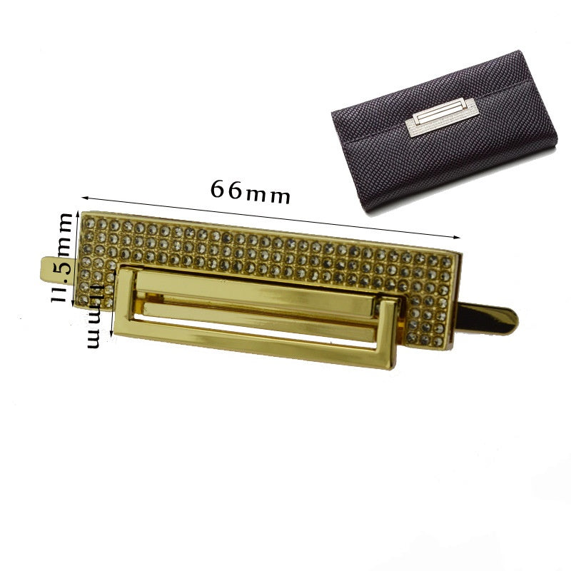 Wholesale Bag Parts and Accessories Luxury Light Gold Metal Turn Lock for Handbag Zinc Alloy Engraved Metal Twist Lock Fasteners - 218