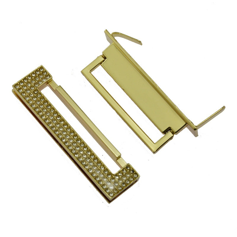 Wholesale Bag Parts and Accessories Luxury Light Gold Metal Turn Lock for Handbag Zinc Alloy Engraved Metal Twist Lock Fasteners - 218