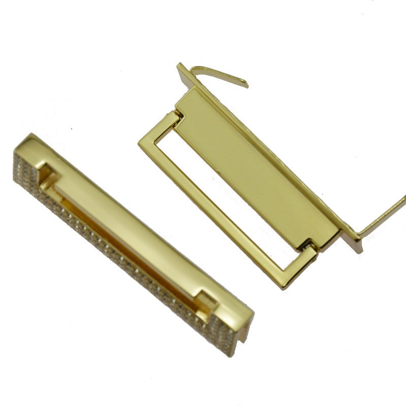 Wholesale Bag Parts and Accessories Luxury Light Gold Metal Turn Lock for Handbag Zinc Alloy Engraved Metal Twist Lock Fasteners - 218
