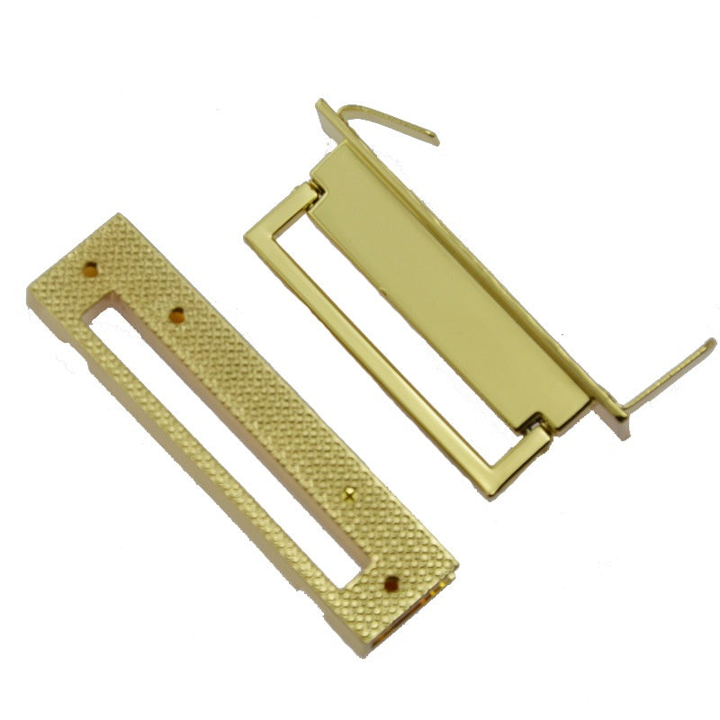 Wholesale Bag Parts and Accessories Luxury Light Gold Metal Turn Lock for Handbag Zinc Alloy Engraved Metal Twist Lock Fasteners - 218