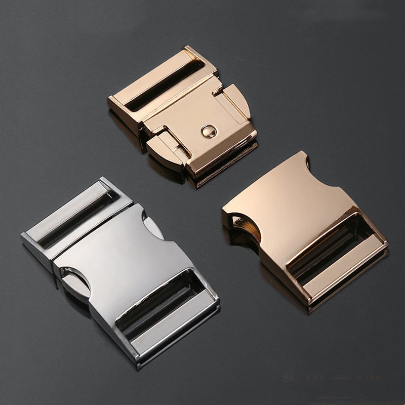 pet dog collar metal hardware nickel side quick release buckle for handbag-22