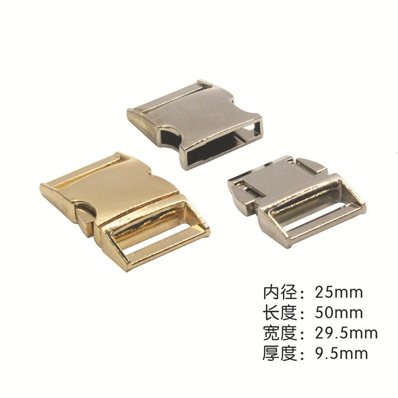pet dog collar metal hardware nickel side quick release buckle for handbag-22