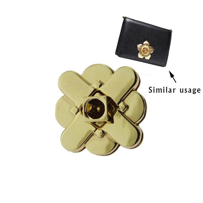 High quality beauty flower turn lock for leather bags wholesale -220