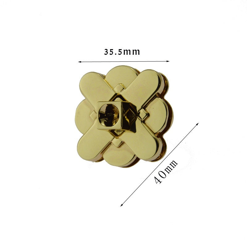 High quality beauty flower turn lock for leather bags wholesale -220