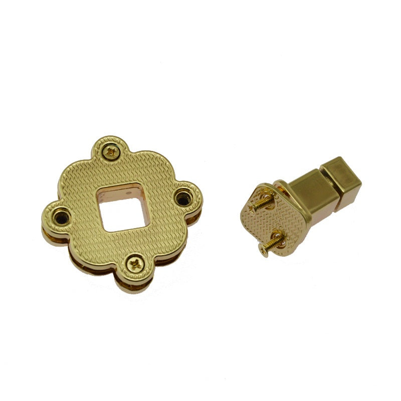 High quality beauty flower turn lock for leather bags wholesale -220