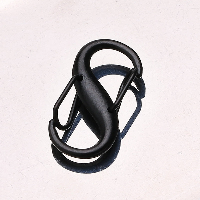 S Shaped Clip Carabiner Hook Portable Keychain Clips Small Alloy Hooks for Camping Gear S-shaped Carabiners Tiny Clip-221