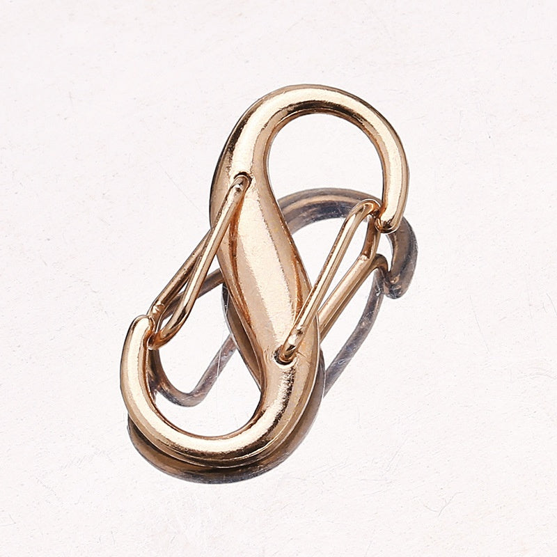 S Shaped Clip Carabiner Hook Portable Keychain Clips Small Alloy Hooks for Camping Gear S-shaped Carabiners Tiny Clip-221