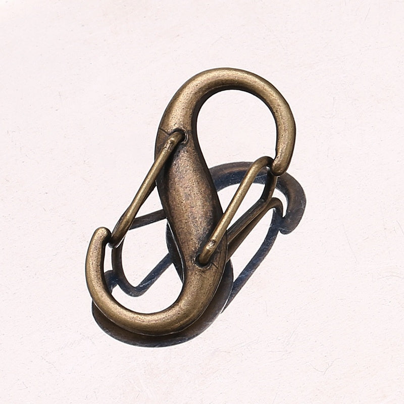 S Shaped Clip Carabiner Hook Portable Keychain Clips Small Alloy Hooks for Camping Gear S-shaped Carabiners Tiny Clip-221