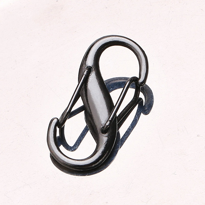 S Shaped Clip Carabiner Hook Portable Keychain Clips Small Alloy Hooks for Camping Gear S-shaped Carabiners Tiny Clip-221