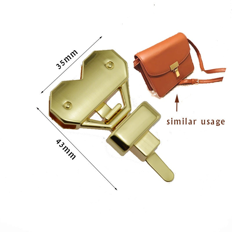 Zinc alloy decorative turn lock for leather bags wholesale - 222