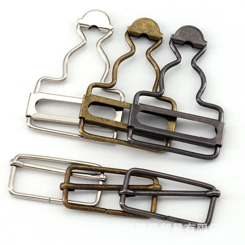 Metal Button Adjust Gourd Clip Overalls DIY Accessory Adjustable Suspenders Buckle Slider and Buttons for Overalls Bib Pants-222