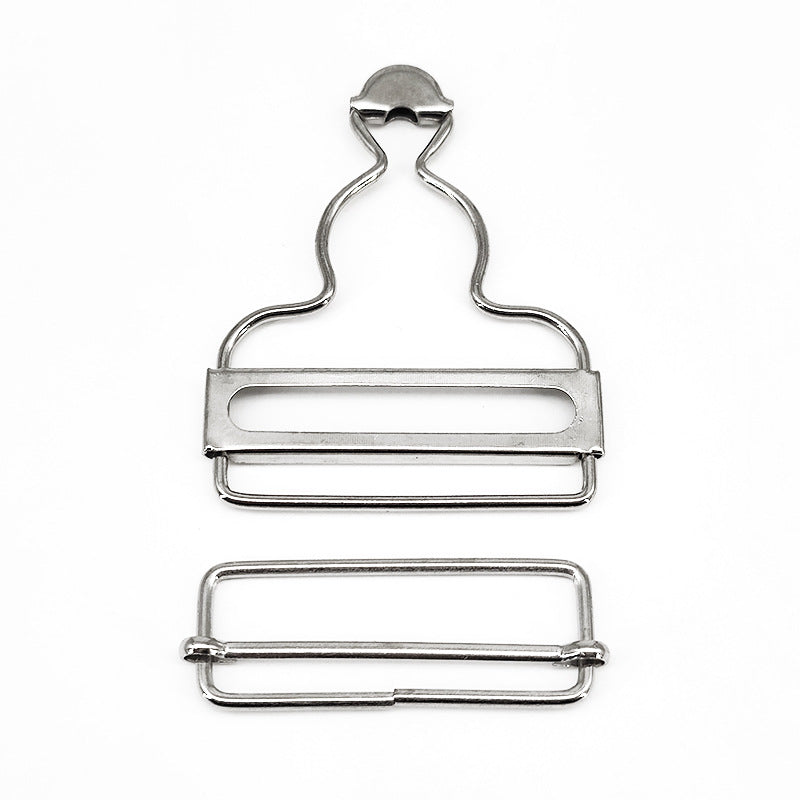 Metal Button Adjust Gourd Clip Overalls DIY Accessory Adjustable Suspenders Buckle Slider and Buttons for Overalls Bib Pants-222