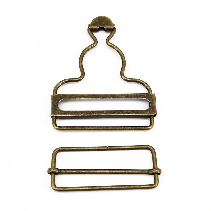 Metal Button Adjust Gourd Clip Overalls DIY Accessory Adjustable Suspenders Buckle Slider and Buttons for Overalls Bib Pants-222