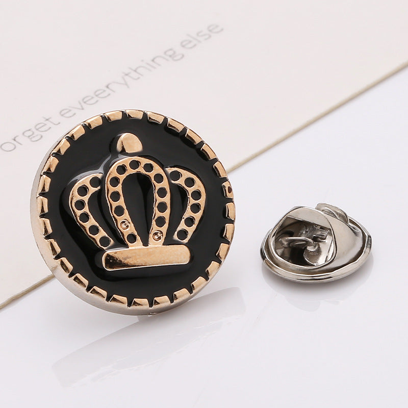 Excellent quality fancy gold flower metal sewing button for garment -225