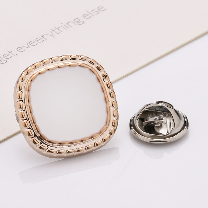 Excellent quality fancy gold flower metal sewing button for garment -225