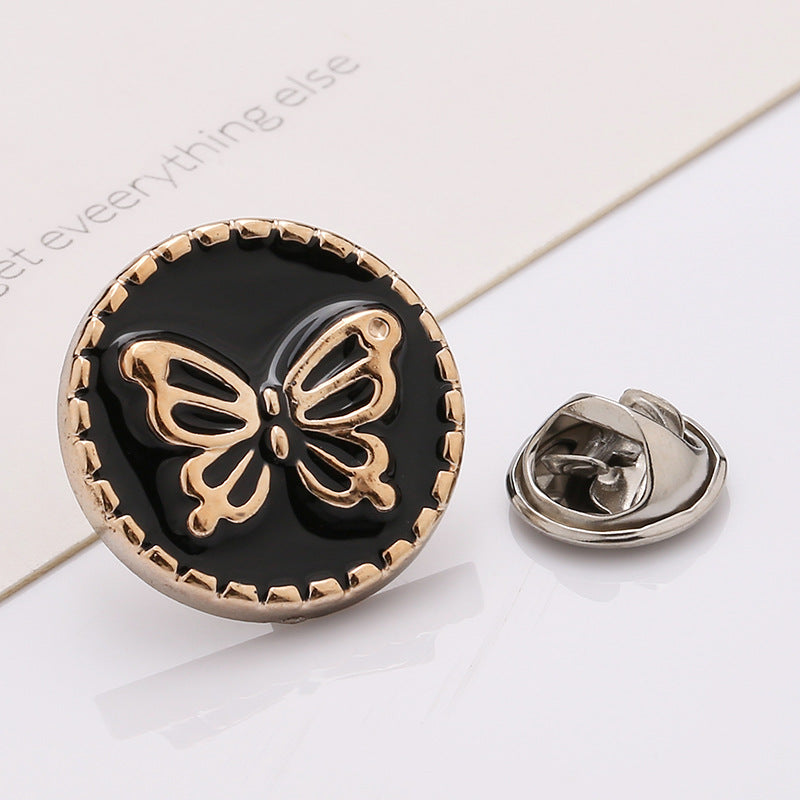Excellent quality fancy gold flower metal sewing button for garment -225