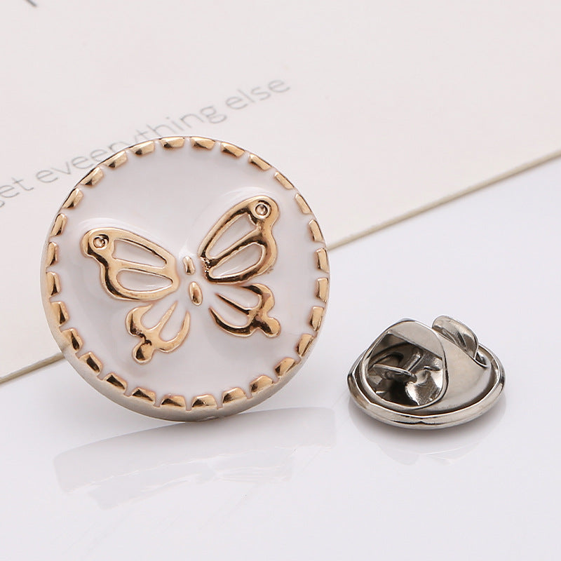 Excellent quality fancy gold flower metal sewing button for garment -225