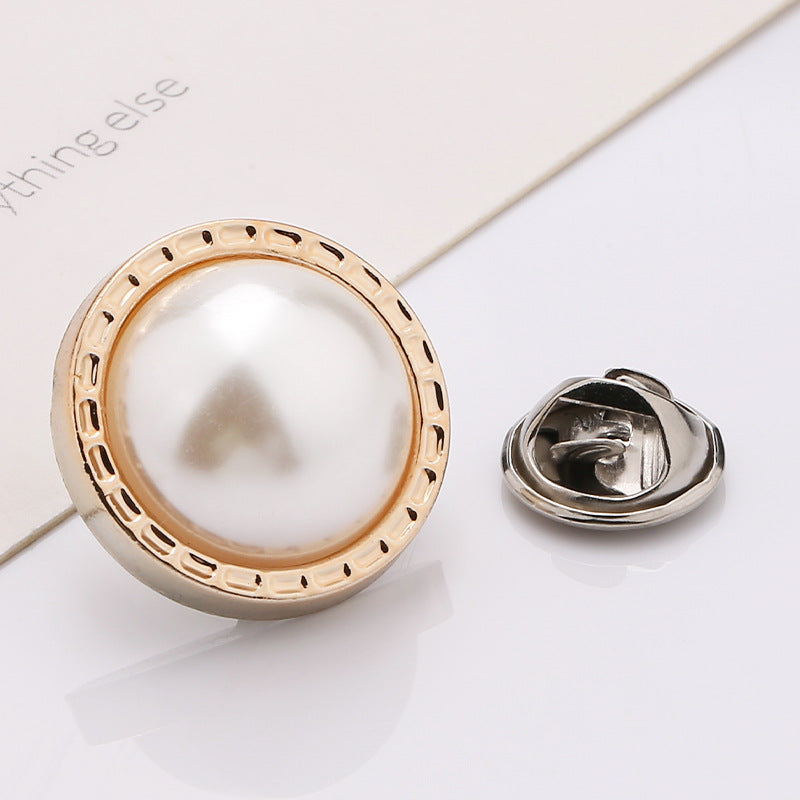 Excellent quality fancy gold flower metal sewing button for garment -225