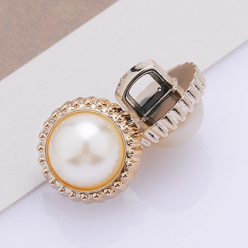 Factory Wholesale Shirt Accessories Small Fancy Round Plastic ABS Pearl Shank Button for Shirt-226