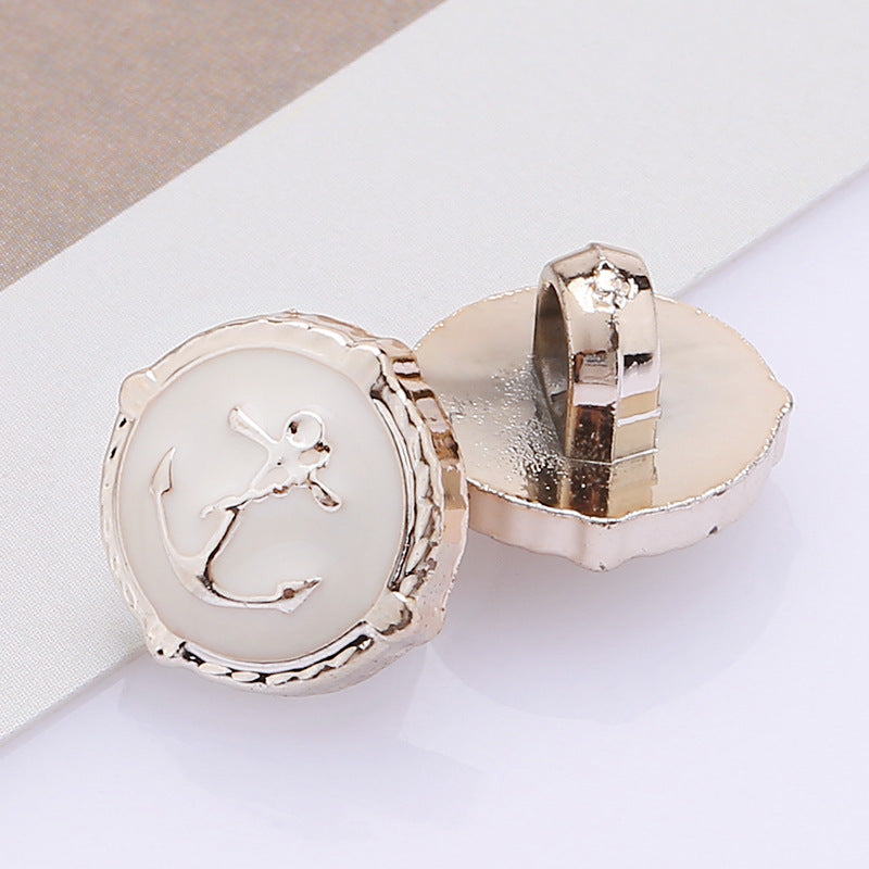 Factory Wholesale Shirt Accessories Small Fancy Round Plastic ABS Pearl Shank Button for Shirt-226