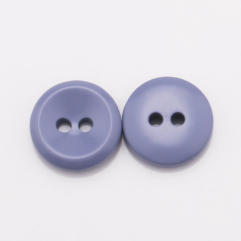 Colorful 2-hole resin button polo shirt sweater round small button children's clothing shirt hand-sewn decorative buttons-227
